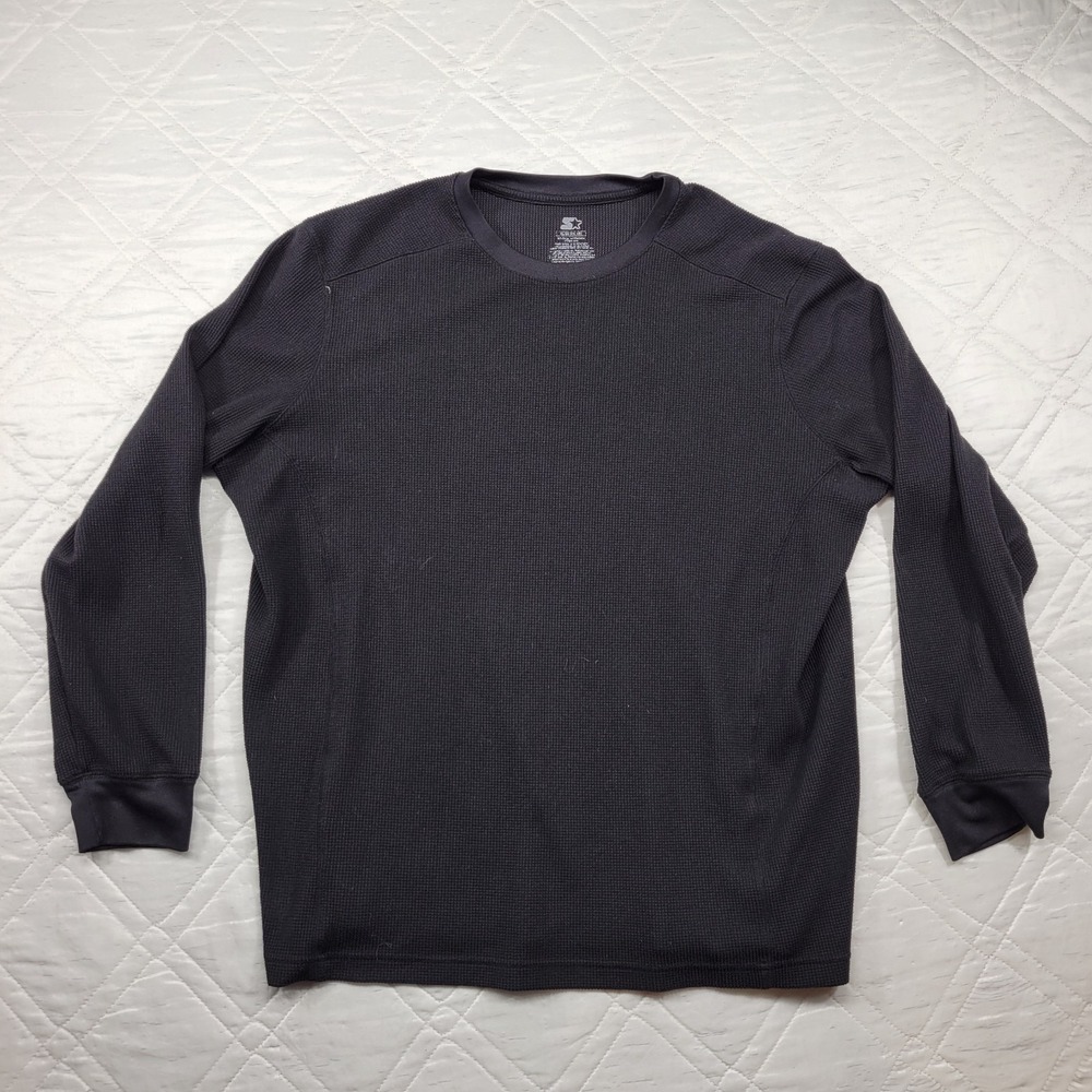 Starter black long sleeve thermal shirt size XL